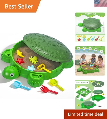 Turtle sandbox with lid - turtle, &