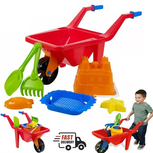 Kids plastic wheelbarrow beach - plastic,